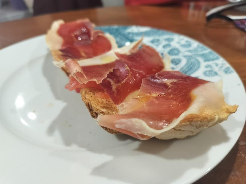Tosta de Maíz con Jamón Gran Reserva